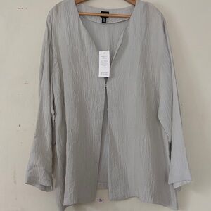 Eileen Fisher Gray Silk Viscose Cardigan